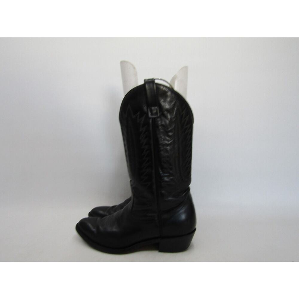 Mason Mens SIze 9 B (Narrow Width) Black Leather Western Cowboy Boots